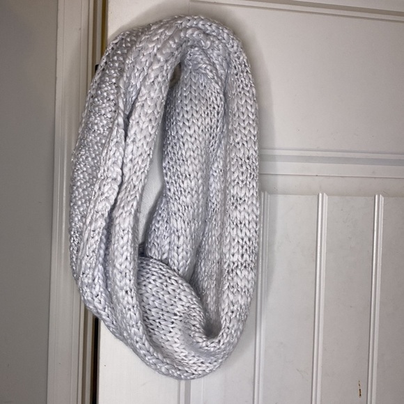 Bcbg Gray Sparkle Knitted Infinity Scarf - Picture 3 of 6